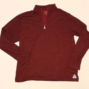 Reebok Red 1/4 zip Regular Fit Pullover jacket XL